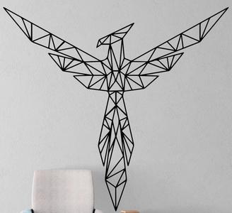 Phoenix - low poly wall art