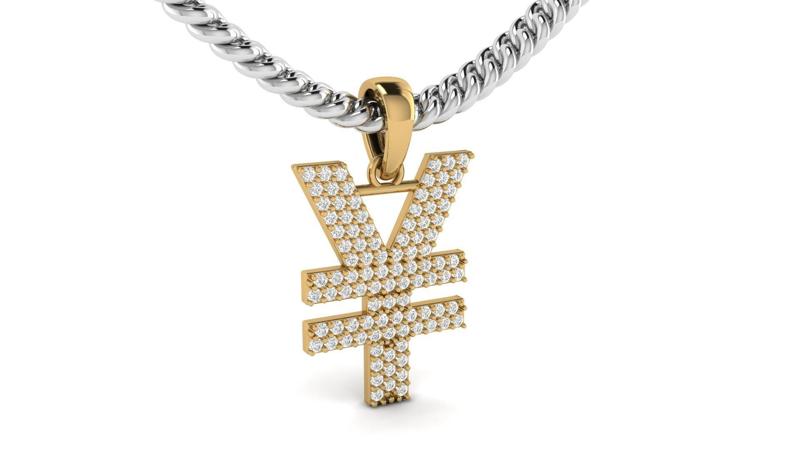 Yen Currency Diamond Pendant