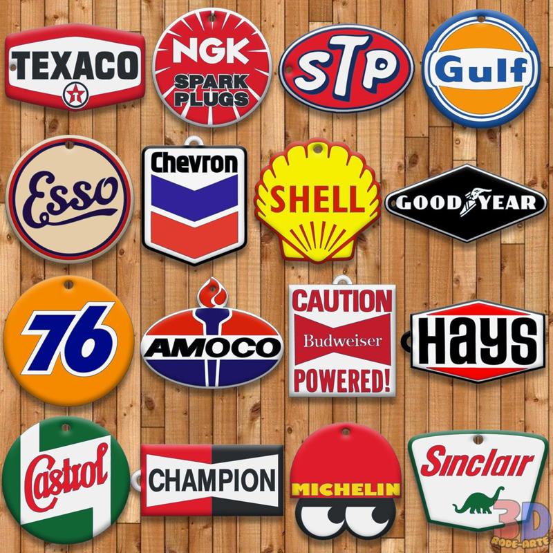 PACK 16 " RETRO - VINTAGE LOGOS " KEY CHAINS - KEY CHAIN