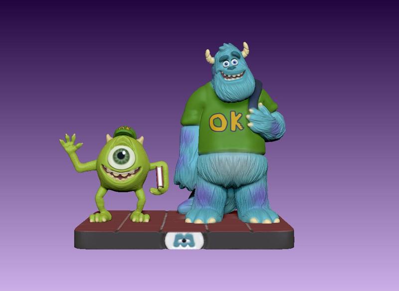 James P. Sullivan sully and mike wazowski monsters universty and monsters inc