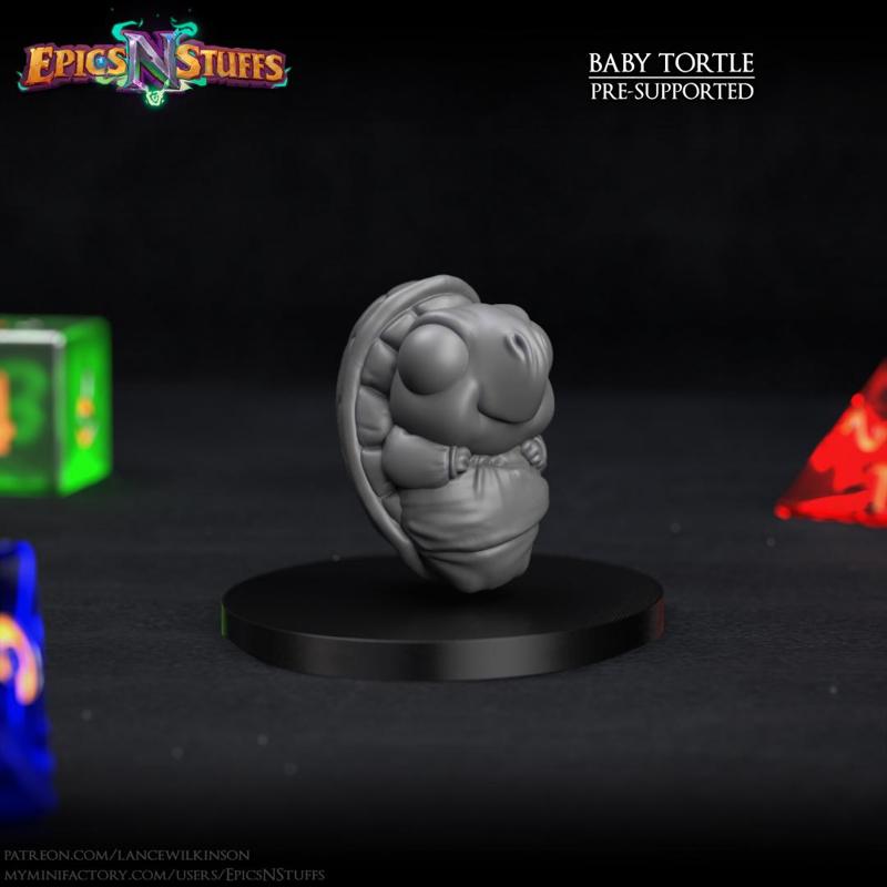 Tortle Baby Miniature - Pre-Supported