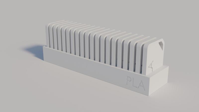 Filament Color Sample PLA + Holder