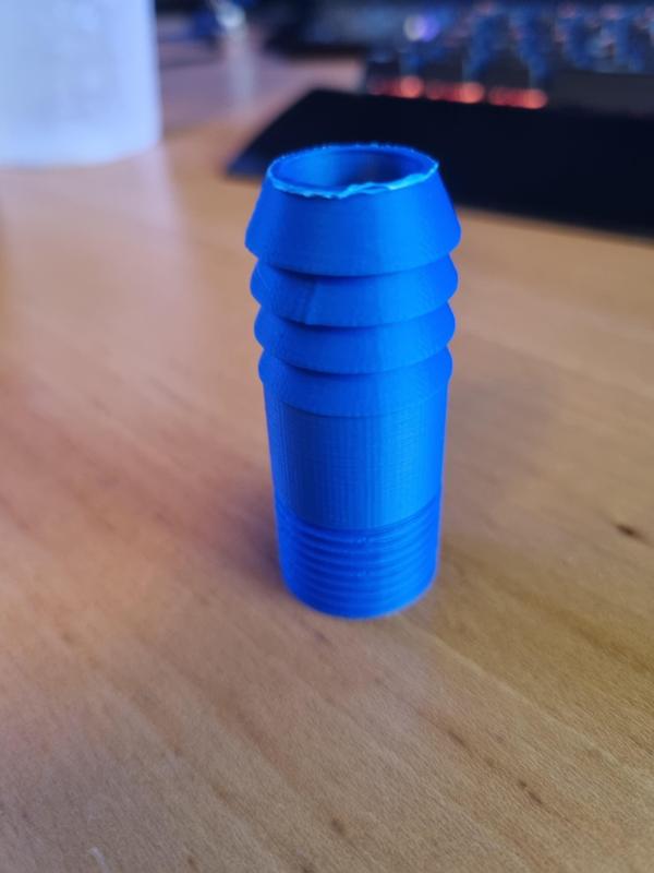 1/2 inch BSPT to 1 inch hose connector / fitting