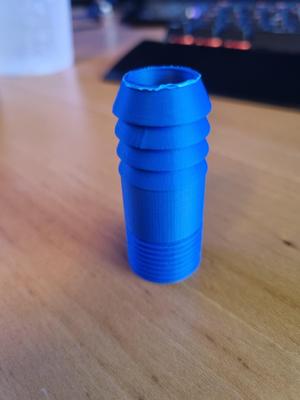 1/2 inch BSPT to 1 inch hose connector / fitting