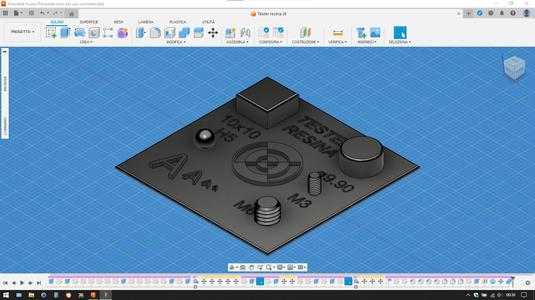 Tester per stampanti 3d a resina