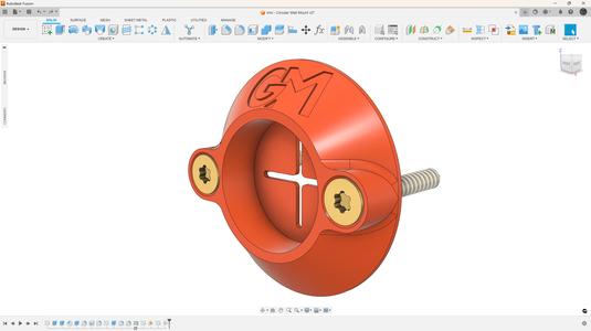 Wall Mount for 25mm Diameter Tubes