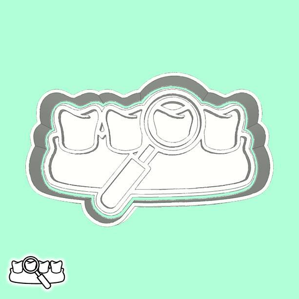 Dentist cookie cutters - dental examination (style 1)