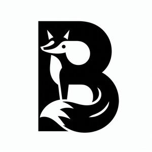 Fox alphabet: Letter B (version 1)