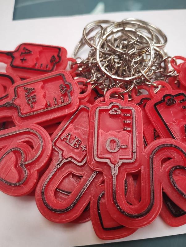 Blood group key rings