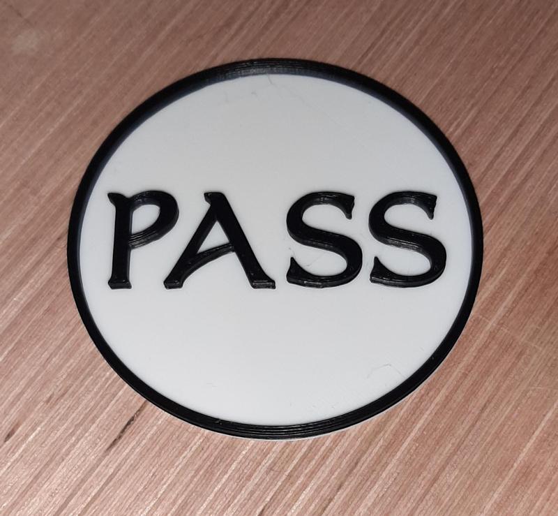 Board game "pass" token
