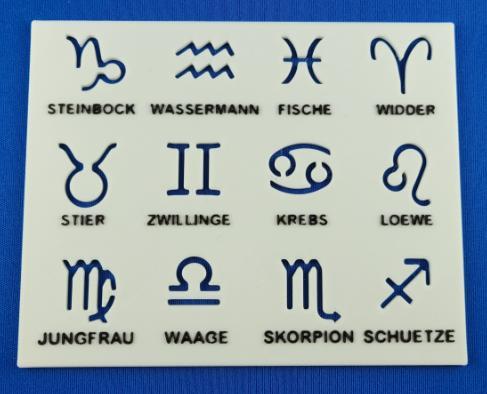 Schablone für Sternzeichen