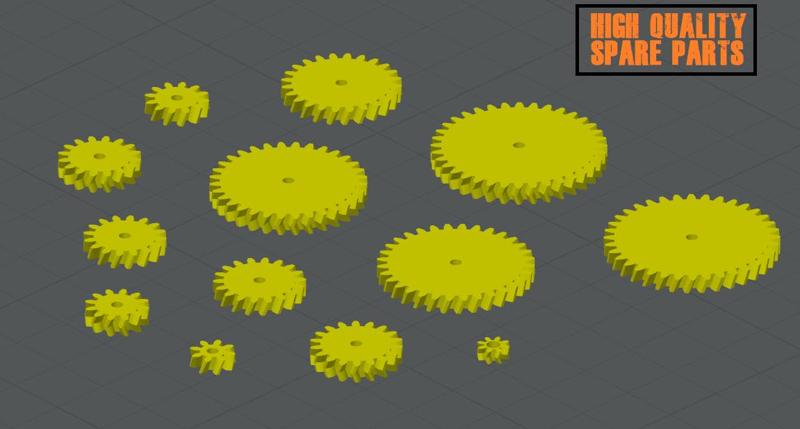 HELICAL GEARS COLLECTION - SET OF 13 HIGHLY DETAILED REPLACEMENT GEARS