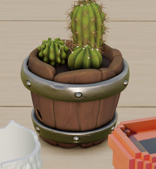 Stylized Bucket Pot