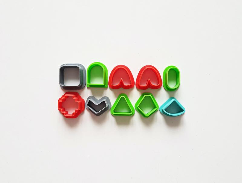 15 MM GEOMETRIC STUD CLAY CUTTER SET #3