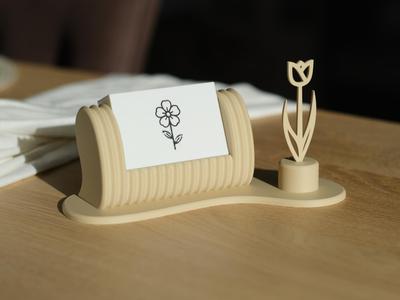 Business Card Holder with Decoration