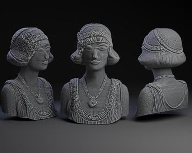 Eye Patch Flapper Bust