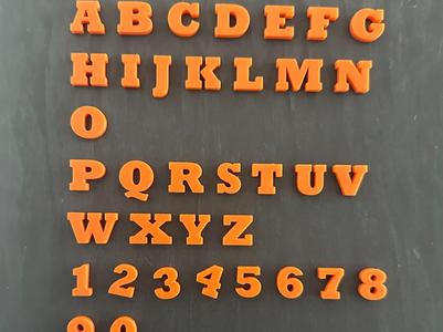 ABC Alphabet Rockwell Extra Bold style letters