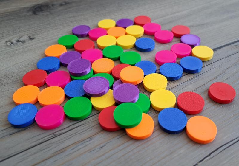 Fiches, circle, coins