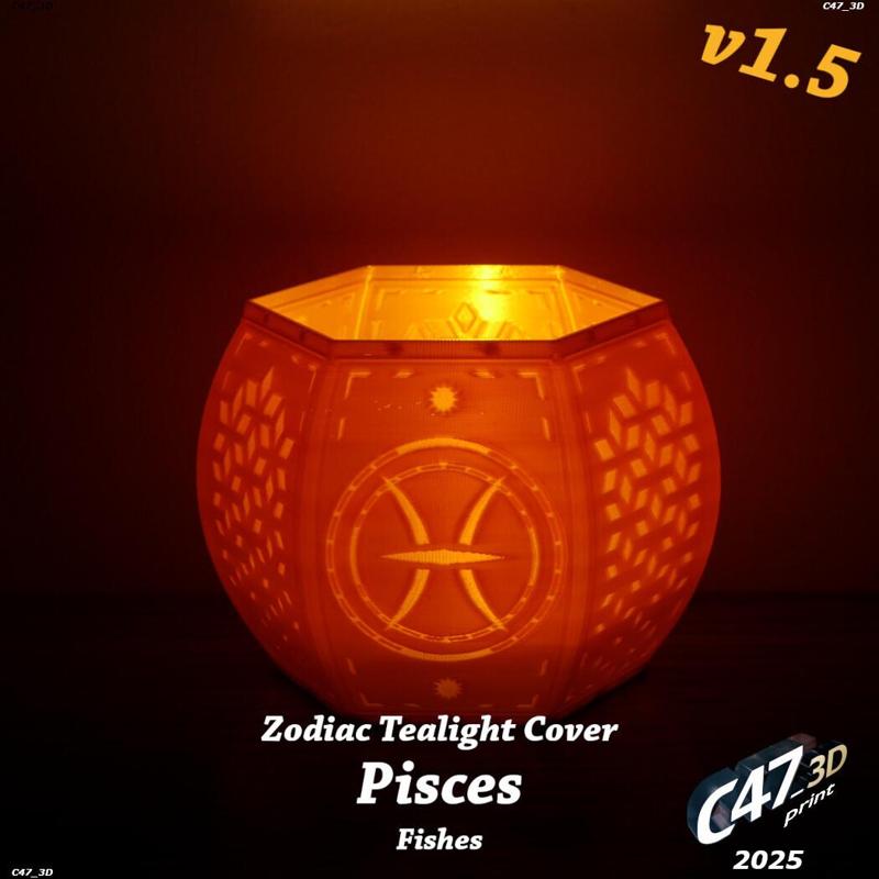 Pisces (Fishes) Zodiac Tealight Cover