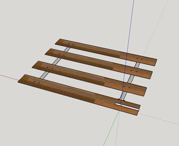 Template for drilling holes for the Skoda Octavia camper conversion