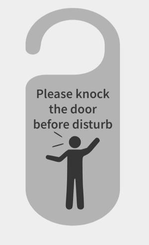 Door Sign - "Knock Before Disturb"