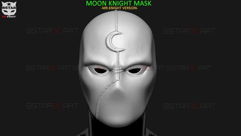 Moon Knight Mask - Mr Knight Face Shell - Marvel Comic helmet