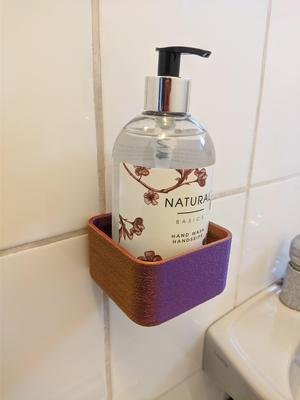 Wall shelf for liquid soap dispencer (single  screw mount)