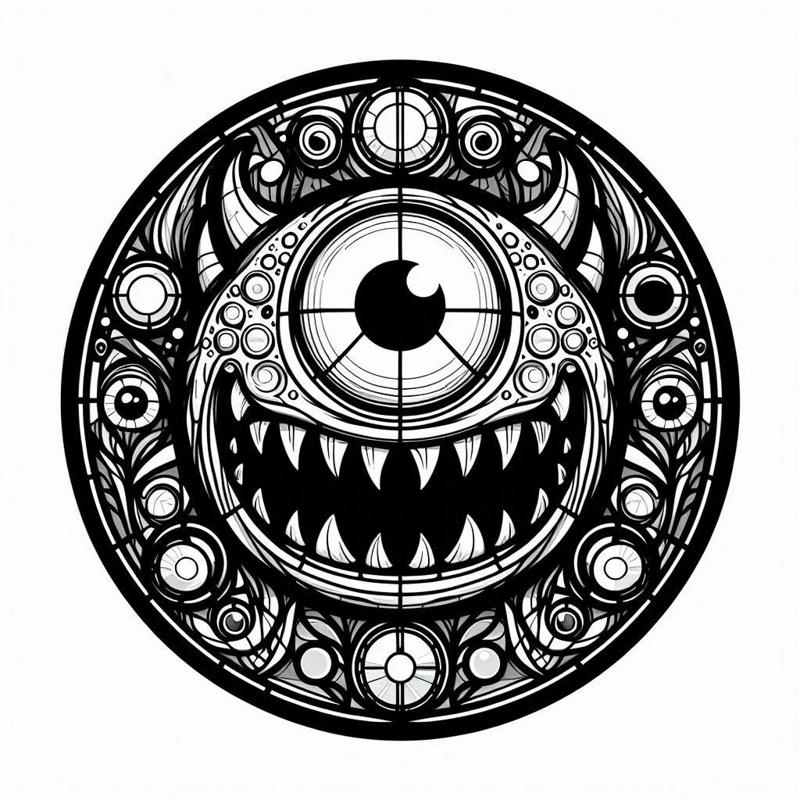 Wall art, coaster: Monster 10 (two colours)