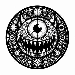 Wall art, coaster: Monster 10 (two colours)