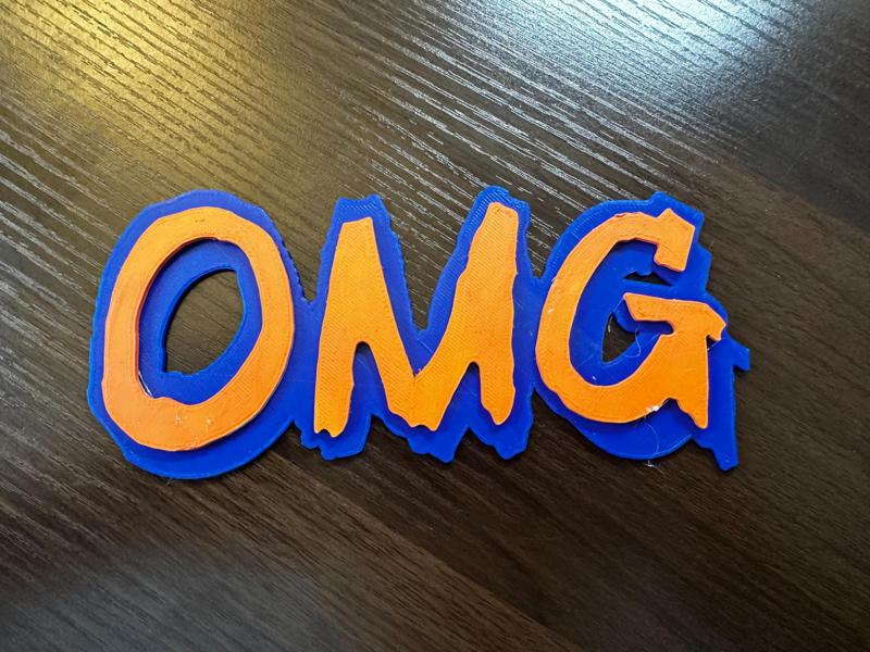 New York Mets "OMG" Miniature Sign Logo