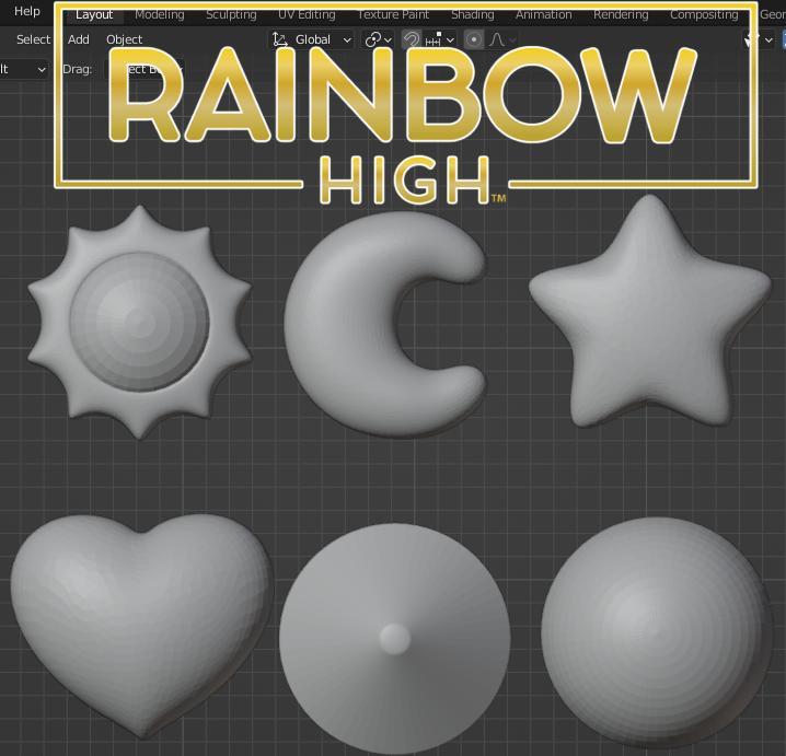 Rainbow High Stud Earrings