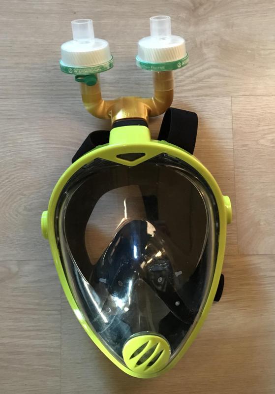 Diving mask adapter for filter