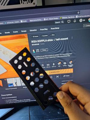 Koppla rail printready less fillament (remix) of @volly