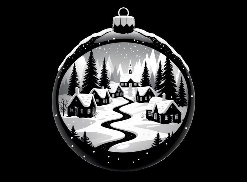 Winter village bauble