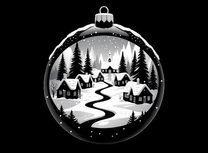 Winter village bauble