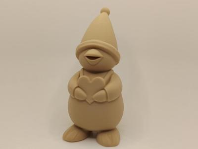 Winter Gnome Penguin with Heart – Lovingly