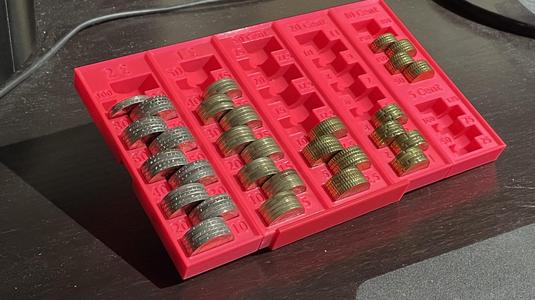 Sockel für Euro Coin Organizer