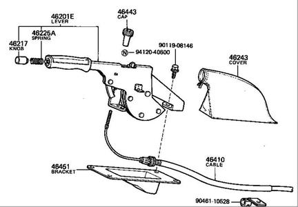 60 series handbrake button