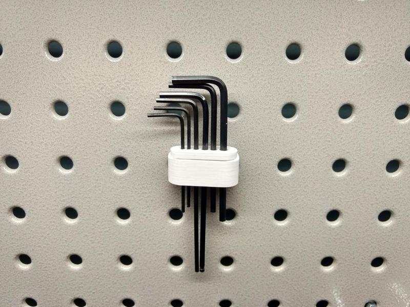 Pegboard holder for Prusa i3 MK3/S hex key set