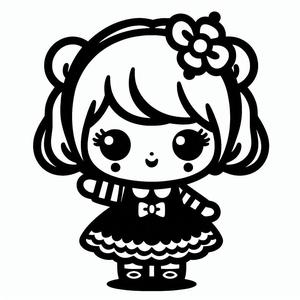 Doll keychain 1 (two colours)