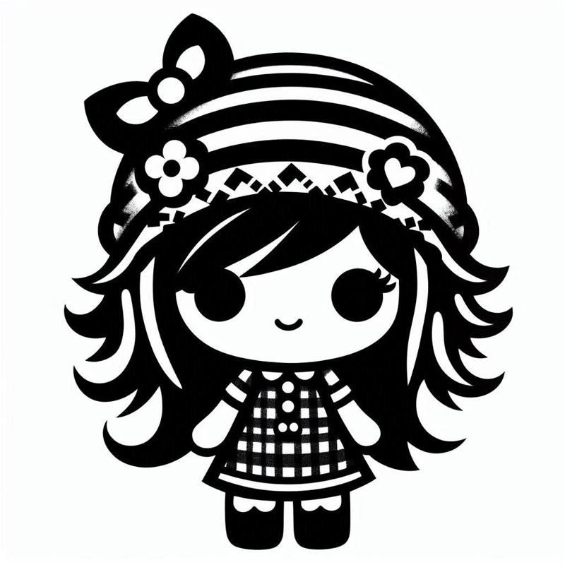 Doll keychain 8 (two colours)