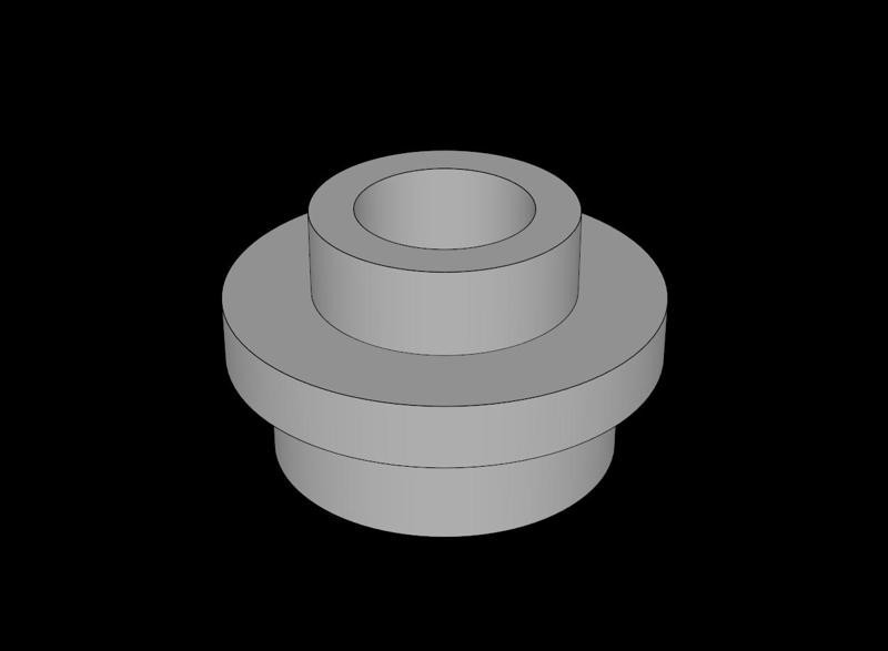 Lego Compatible (85861.dat) Plate  1 x  1 Round with Open Stud