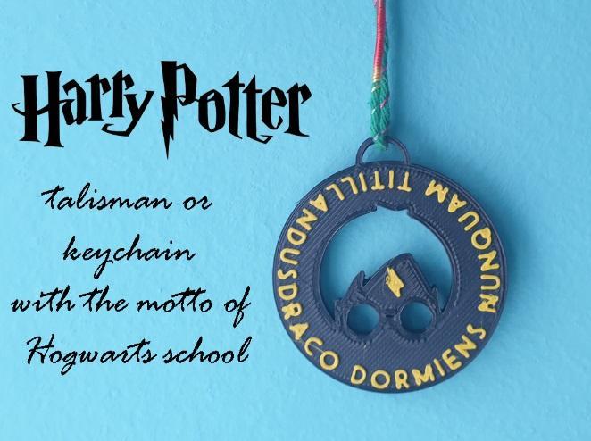 Harry Potter Keychain / Talisman Draco dormiens...
