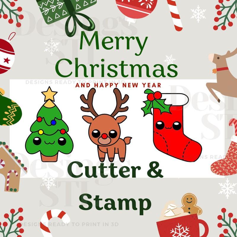 Pack x 3 cutters and christmas marker