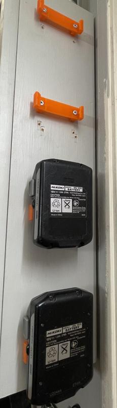 Wall mounted Hikoki battery holder