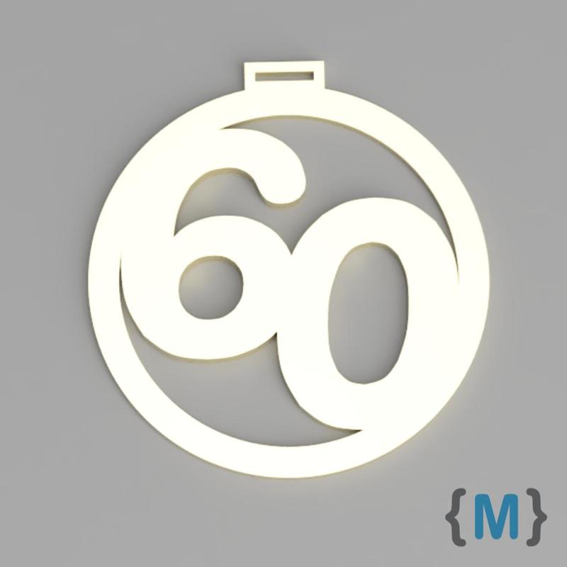 Birthday medal 60
