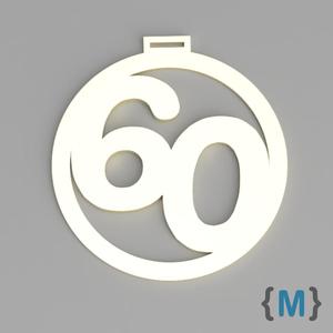 Birthday medal 60