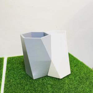 Scutoid pen holder