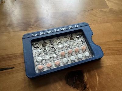 Birth Controller Holder with Replaceable Labels