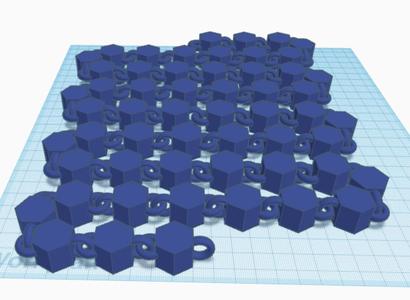 long articulated hexagon chain